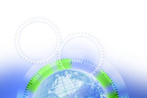 梦幻齿轮与地球背景高清