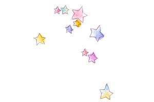 手绘五角星彩色可爱
