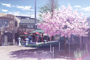 粉色梦幻樱花房屋