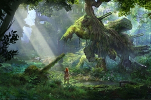 《地平线:黎明时分(Horizon: Zero Dawn)》绿色森林 光 游戏风景4k壁纸