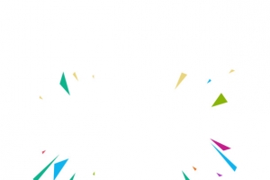 彩色喷溅创意卡通三角形