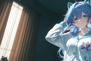 知更鸟 居家服3440x1440带鱼屏壁纸