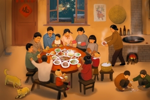 2019除夕年夜饭家人团聚4k壁纸