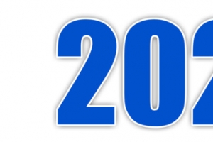蓝色2020年字体元素