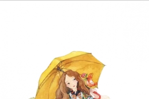 唯美手绘人物插画