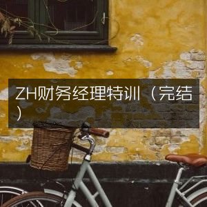 ZH财务经理精英特训课程（已完结）
