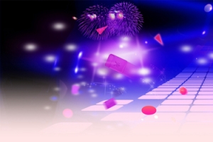 紫色烟花星光大道