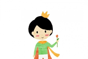 卡通小王子玫瑰