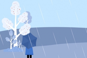 二十四节气雨水卡通banner