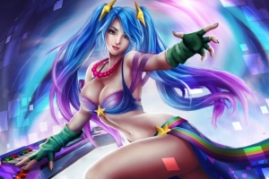 LOL琴女新皮肤 Arcade Sona英雄联盟4K美女壁纸