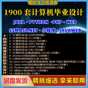 计算机专业毕业设计项目代码大全，1900套精选资源合集