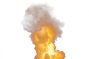 爆炸发光的烟雾