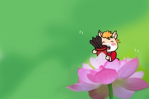 原创手绘 2026马年 荷花 马 签筒 上上签8K高清壁纸