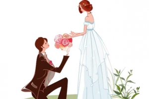 卡通情人节求婚