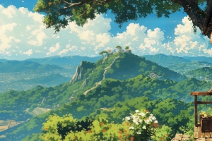山居夏望3440x1440带鱼屏壁纸