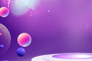 卡通双11星球紫色banner