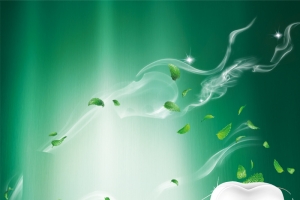 绿色渐变清新牙膏牙刷PSD分层主图背景