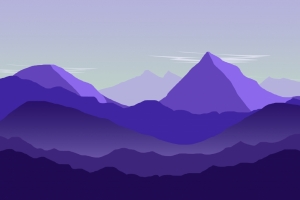 矢量 紫色背景 山脉 简约风景8k壁纸