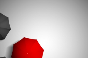 质感红黑雨伞健康保险背景素材
