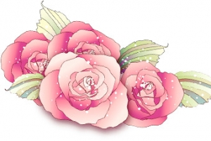 教师节水彩粉色花朵海报