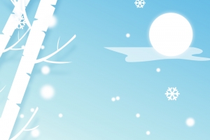 卡通冬季雪天背景图