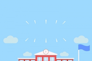 几何学校海报背景