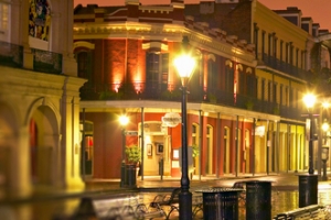 欧美建筑夜景banner背景