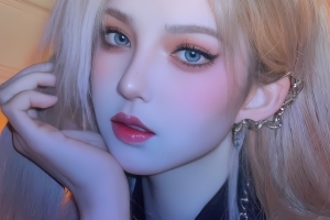 4K 阿狸 cosplay 漂亮的脸 可爱小嘴 个性美女壁纸