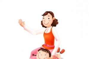 母女卡通图案