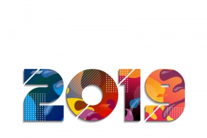 2019彩色艺术字