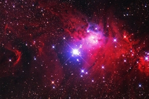 星云 恒星 眩光 空间 红色 4k壁纸 3840x2160
