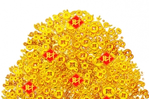 中国风吉祥寓意发财树招财进宝