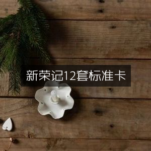 新荣记12款标准卡精选