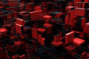 3840x2160 结构 3d 结构 红色 黑色壁纸 背景