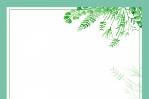 浅绿色手绘春季踏青春游边框背景