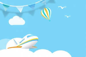 双十一母婴产品狂欢清新蓝色banner