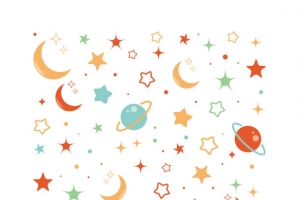 装饰底纹月亮星星矢量元素