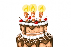 美味巧克力生日蛋糕