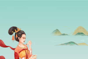 冬天腊八节腊八粥古风人物兔子腊八节背景