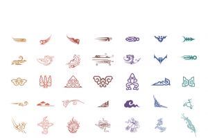 中国风传统图案设计矢量素材模板