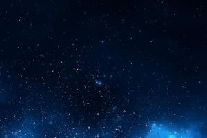 山峰蓝色星光背景