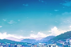 手绘卡通城市风景banner