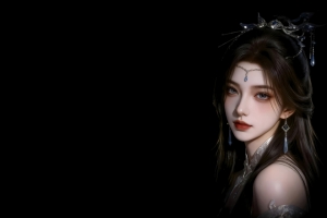 南宫仙儿 黑色背景3440x1440带鱼屏动漫壁纸