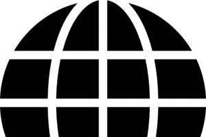 地球标志网格图标