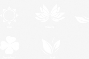 简约白色植物标志