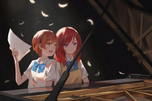 love live学园偶像 两个女孩 4K动漫壁纸