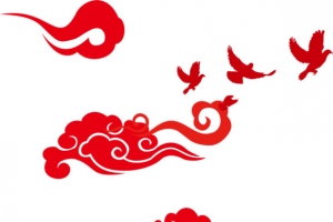 祥云国庆红色