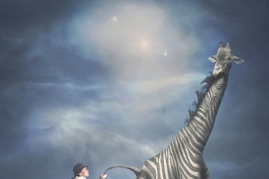 小孩斑马创意手绘