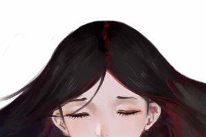 眠 女孩 二次元 动漫插画美图 手机壁纸