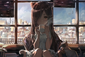 猫耳少女4k动漫壁纸